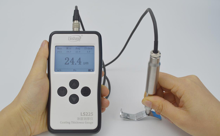 鍍層測(cè)厚儀LS225+F500測(cè)量五金件 鍍層測(cè)厚儀LS225+F500測(cè)量五金件