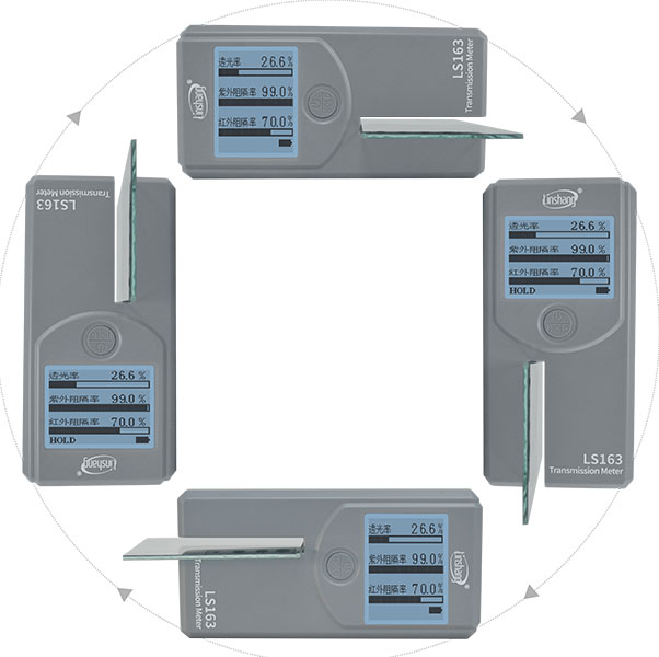 LS163太陽膜測試儀旋轉屏幕展示 LS163太陽膜測試儀旋轉屏幕展示